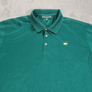 Masters Shirt Mens XXL Green PGA Augusta Logo Golf Polo Masters Collection